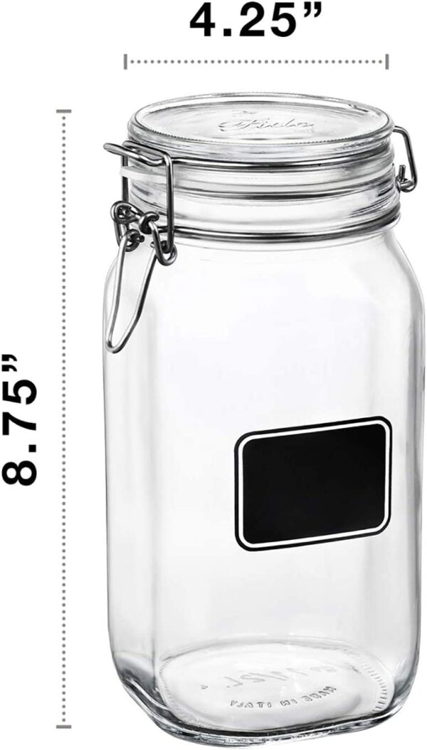 Bormiolio Rocco Jar with Chalkboard, 50.8 Oz - Image 3